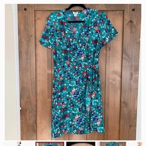 J. Crew floral wrap dress